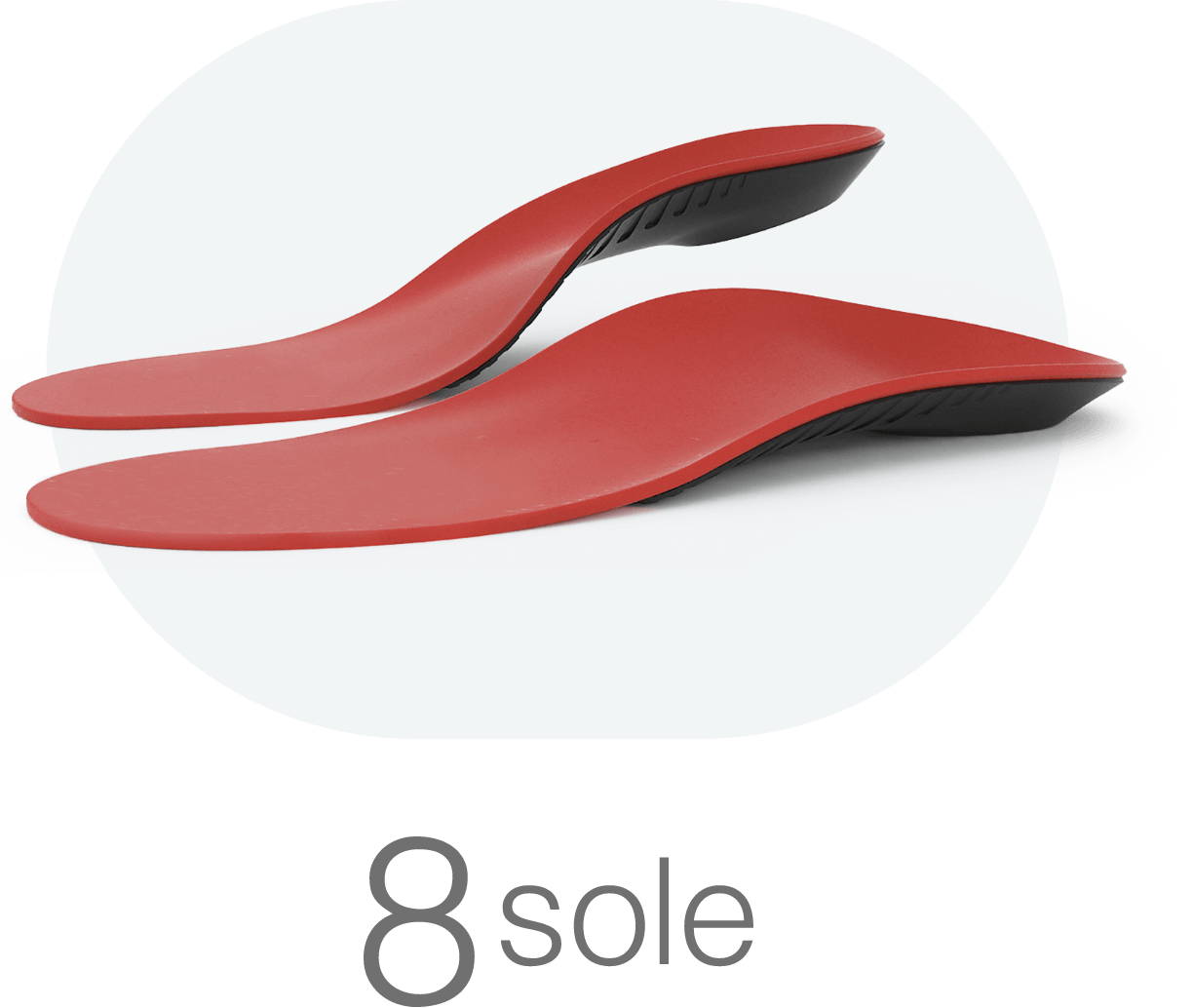 custom orthotic insoles with 8sole logo
